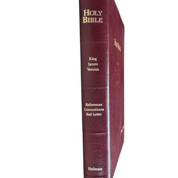 Holy Bible Red Letter Edition Burgundy Leather w/ Maps Presentation 1992 - Picture 4 of 10